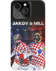 'Croatia Doggos' Funda personalizada para teléfono con 2 mascotas