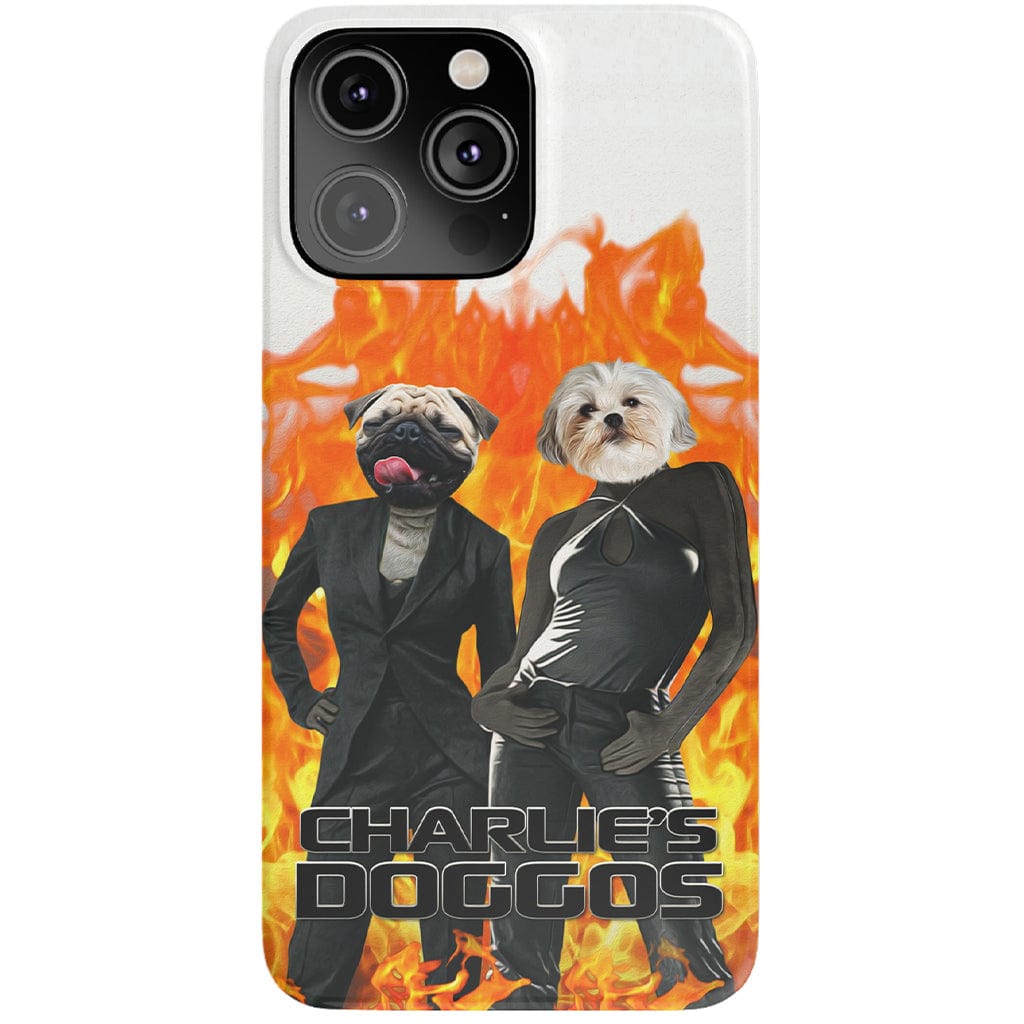 &#39;Charlie&#39;s Doggos&#39; Personalized 2 Pet Phone Case