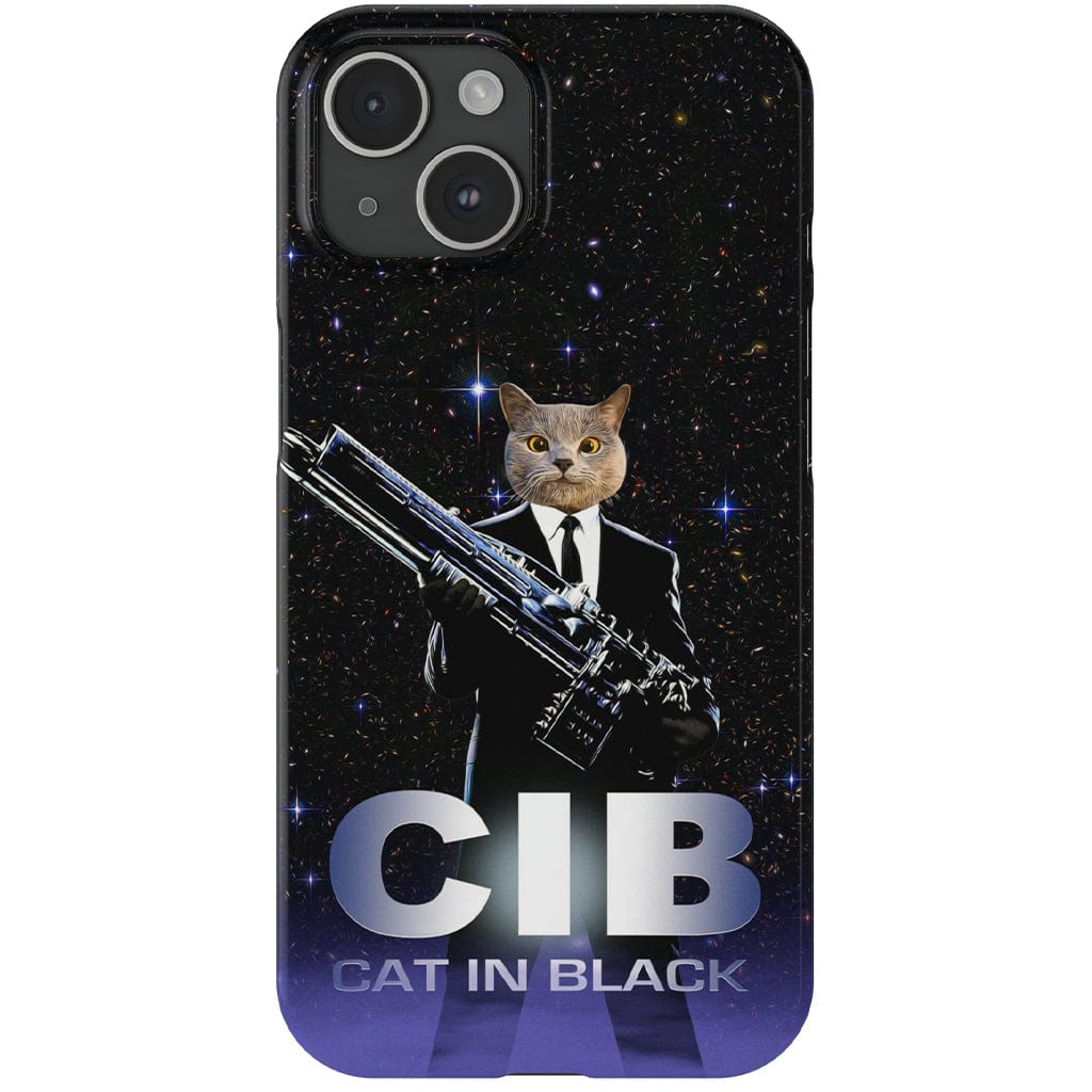 &#39;Cat in Black&#39; Personalized Phone Case