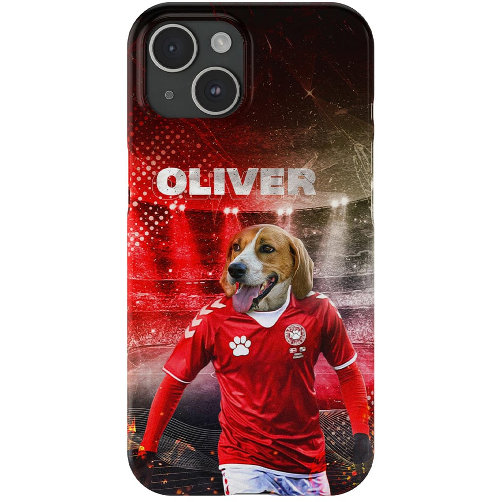 &#39;Denmark Doggos Soccer&#39; Personalized Phone Case