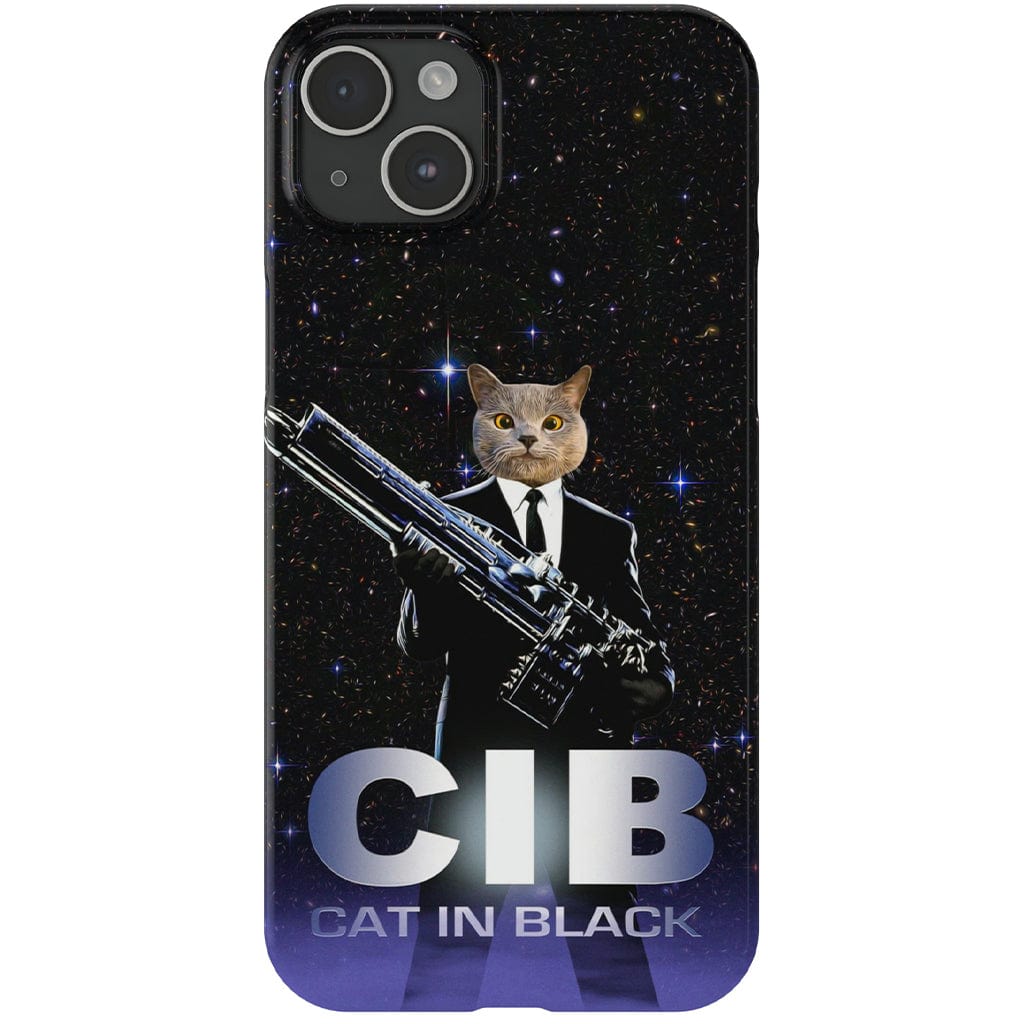 &#39;Cat in Black&#39; Personalized Phone Case