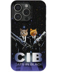 'Cats in Black' Personalized 2 Pet Phone Case