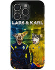 Funda personalizada para teléfono con 2 mascotas 'Sweden Doggos Euro Football'