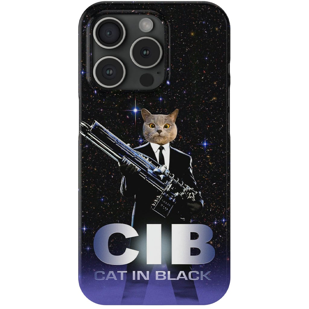 &#39;Cat in Black&#39; Personalized Phone Case