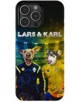 Funda personalizada para teléfono con 2 mascotas 'Sweden Doggos Euro Football'