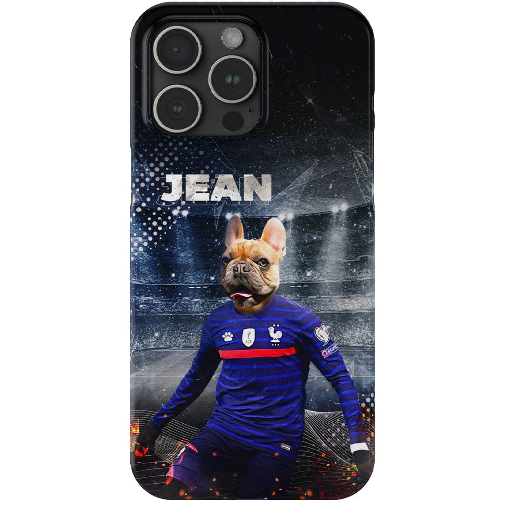 Funda para teléfono personalizada &#39;France Doggos Soccer&#39;