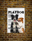 'Playdog' Personalized 2 Pet Poster