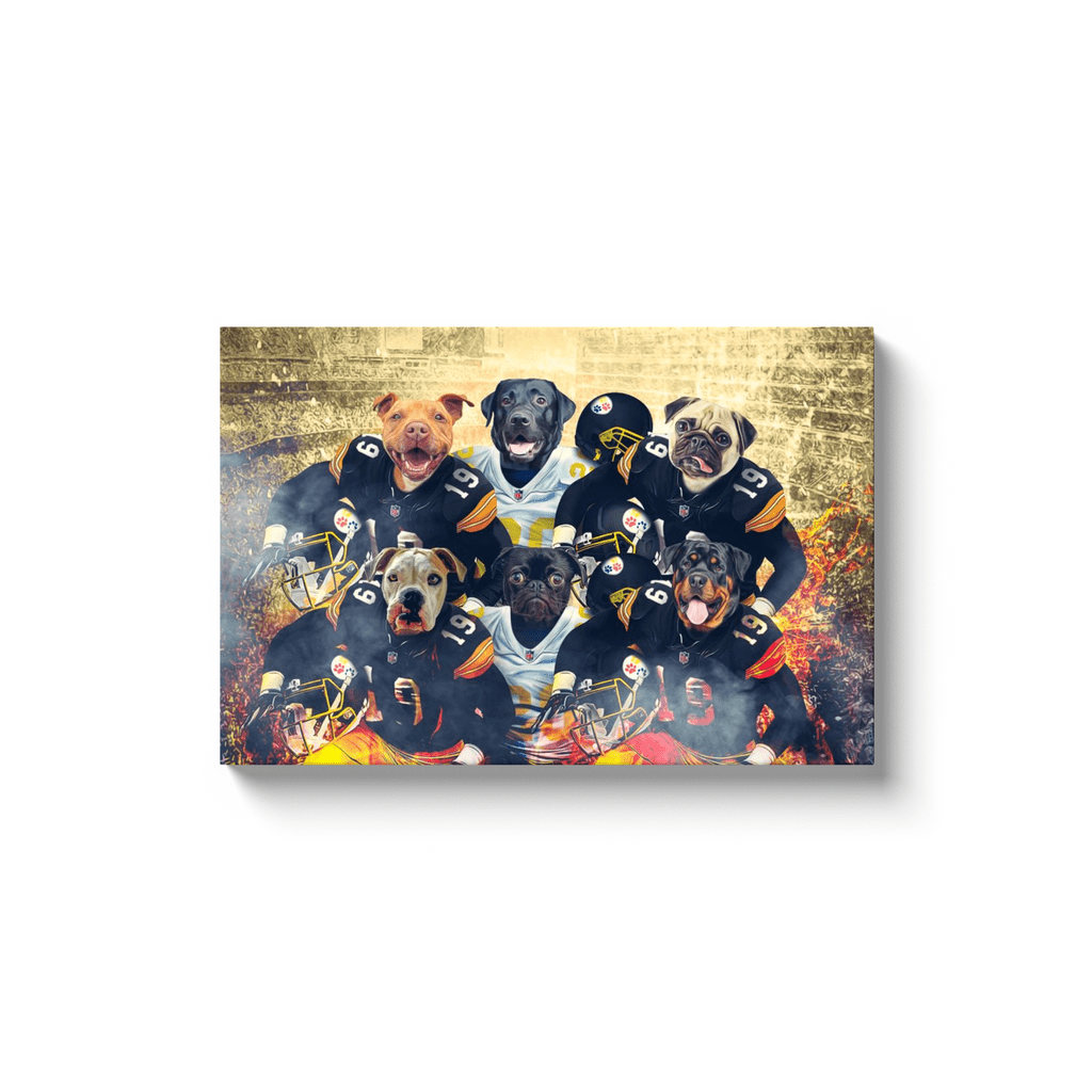 &#39;Pittsburgh Doggos&#39; Personalized 6 Pet Canvas