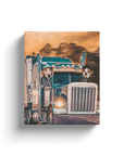 'The Truckers' Personalized 2 Pet Canvas
