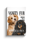 'Vanity Fur' Personalized 2 Pet Canvas