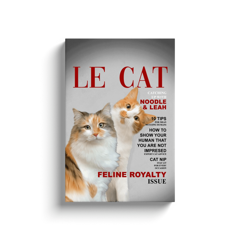 'Le Cat' Personalized 2 Pet Canvas – doggovinci