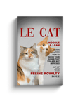 'Le Cat' Personalized 2 Pet Canvas