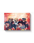 'Cleveland Doggos' Personalized 3 Pet Canvas