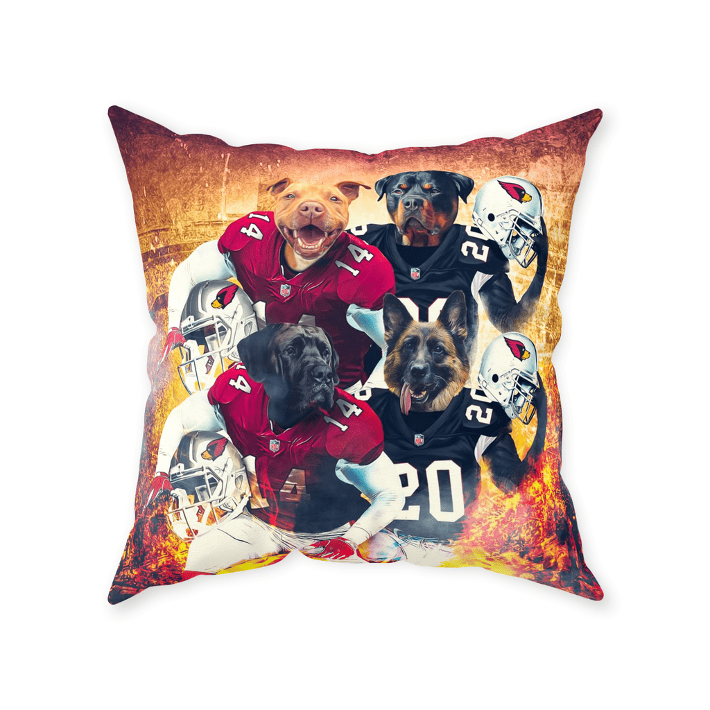 &#39;Arizona Doggos&#39; Personalized 4 Pet Throw Pillow