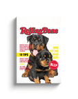 Lienzo personalizado para 2 mascotas 'Rolling Bone'
