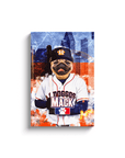 'Houston Astro Doggos' Personalized Pet Canvas