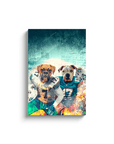 'Miami Doggos' Personalized 2 Pet Canvas