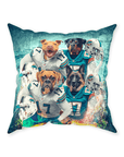 'Miami Doggos' Personalized 4 Pet Throw Pillow