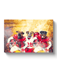 'Kansas City Doggos' Personalized 3 Pet Canvas