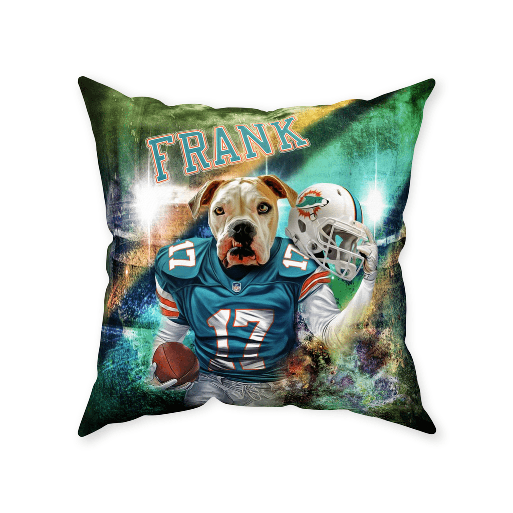 &#39;Miami Doggos&#39; Personalized Pet Throw Pillow