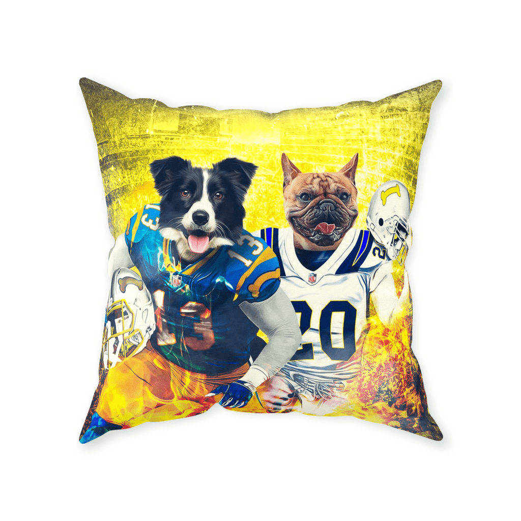 &#39;San Diego Doggos&#39; Personalized 2 Pet Throw Pillow