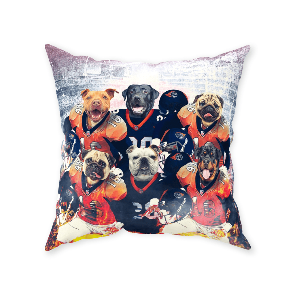 &#39;Denver Doggos&#39; Personalized 6 Pet Throw Pillow