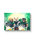 'New York Jet-Doggos' Personalized 3 Pet Canvas