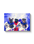 'Buffalo Doggos' Personalized 3 Pet Canvas