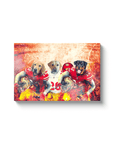 'San Francisco 40Doggos' Personalized 3 Pet Canvas