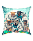 'Miami Doggos' Personalized 5 Pet Throw Pillow