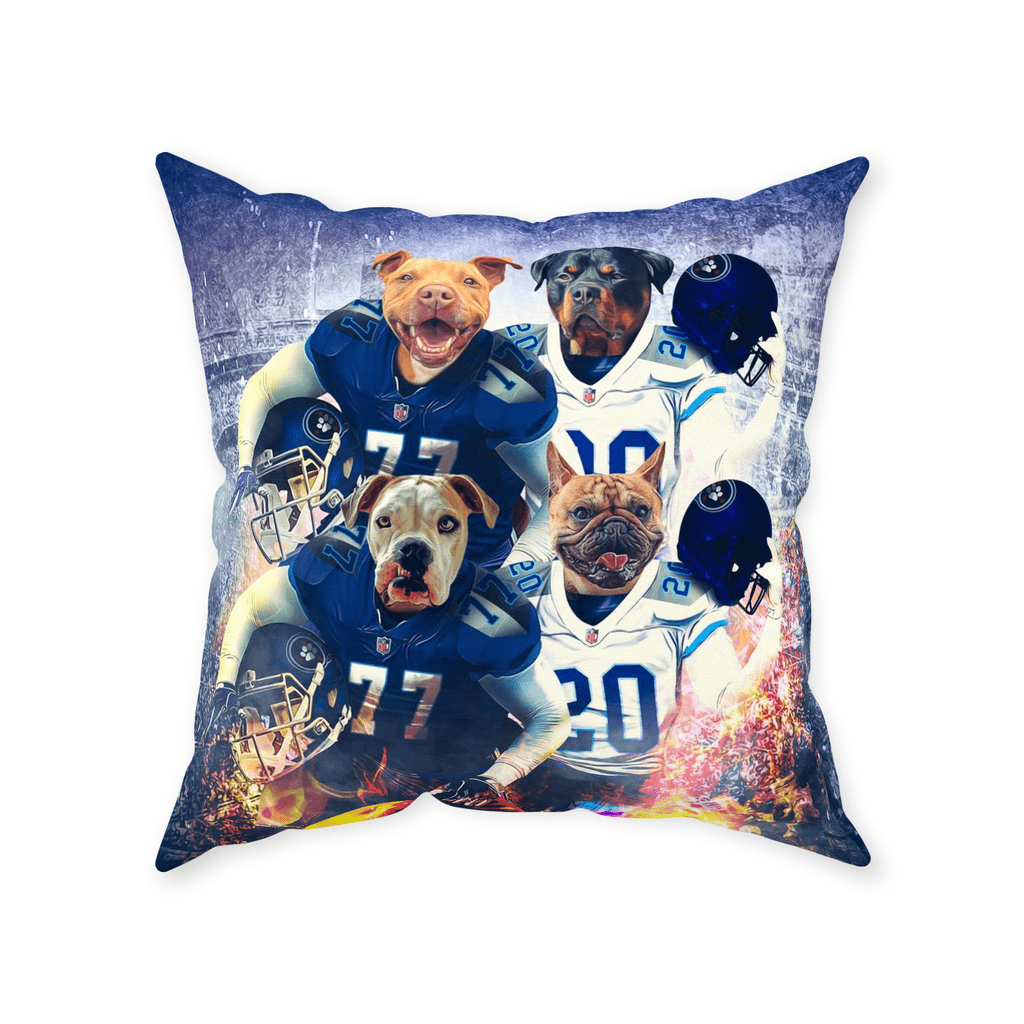 &#39;Tennessee Doggos&#39; Personalized 4 Pet Throw Pillow