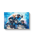 'Carolina Doggos' Personalized 5 Pet Canvas