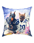 'Indianapolis Doggos' Personalized 2 Pet Throw Pillow