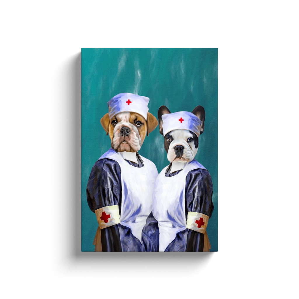 &#39;The Nurses&#39; Personalized 2 Pet Canvas