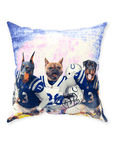 'Indianapolis Doggos' Personalized 3 Pet Throw Pillow