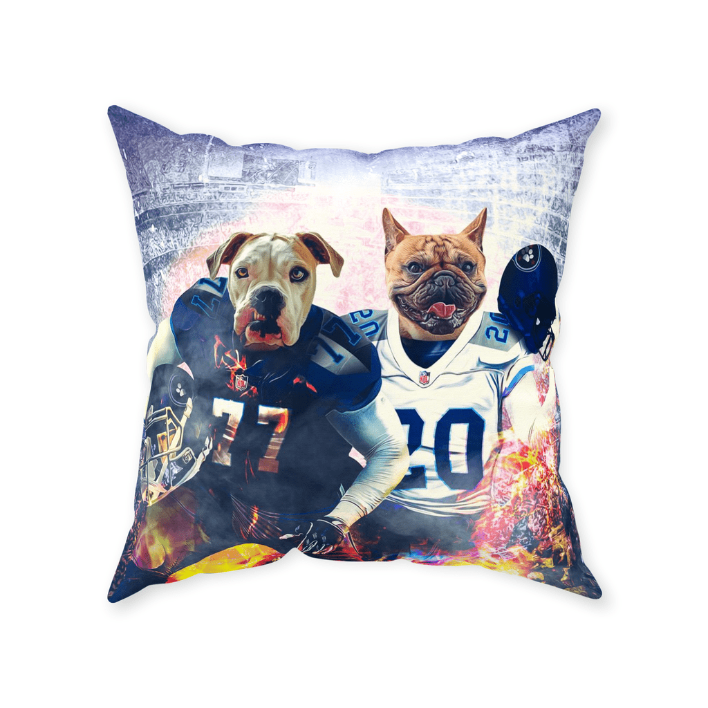 &#39;Tennessee Doggos&#39; Personalized 2 Pet Throw Pillow