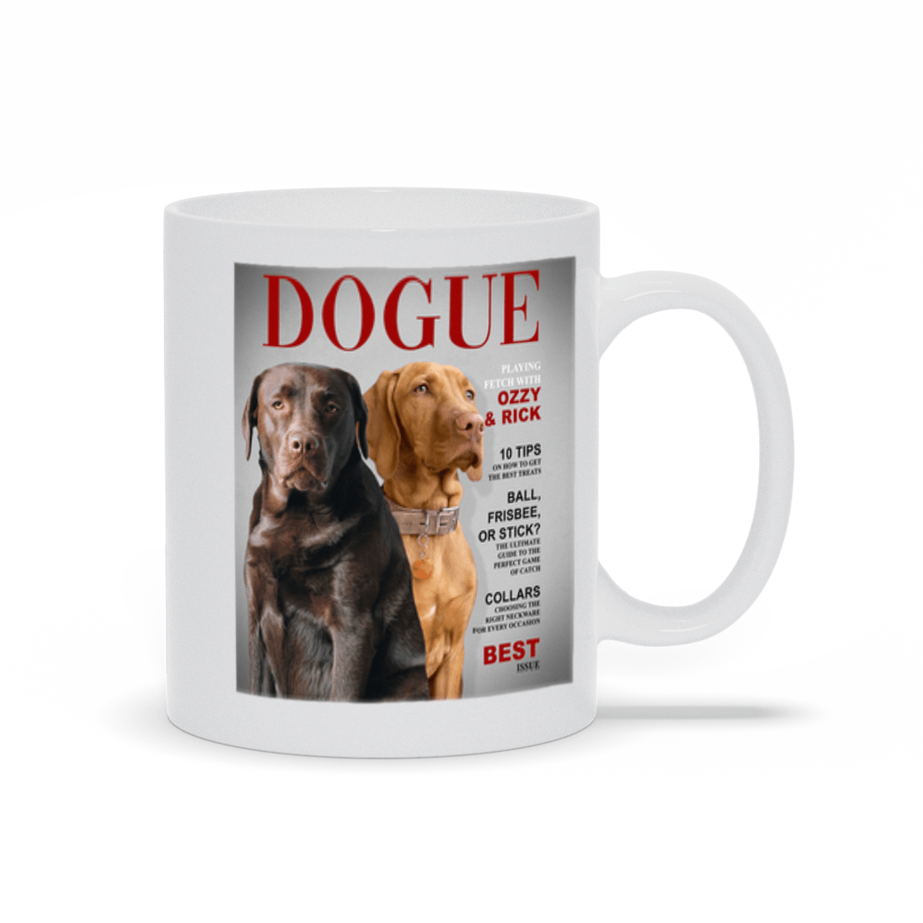 Taza personalizada para 2 mascotas &#39;Dogue&#39;