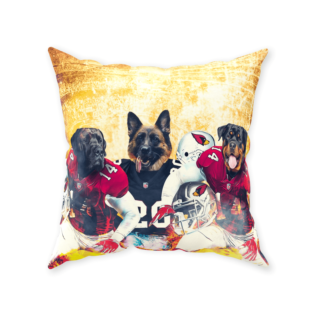 &#39;Arizona Doggos&#39; Personalized 3 Pet Throw Pillow