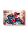 'Chicago Doggos' Personalized 5 Pet Canvas