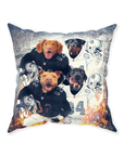 'Oakland Doggos' Personalized 4 Pet Throw Pillow