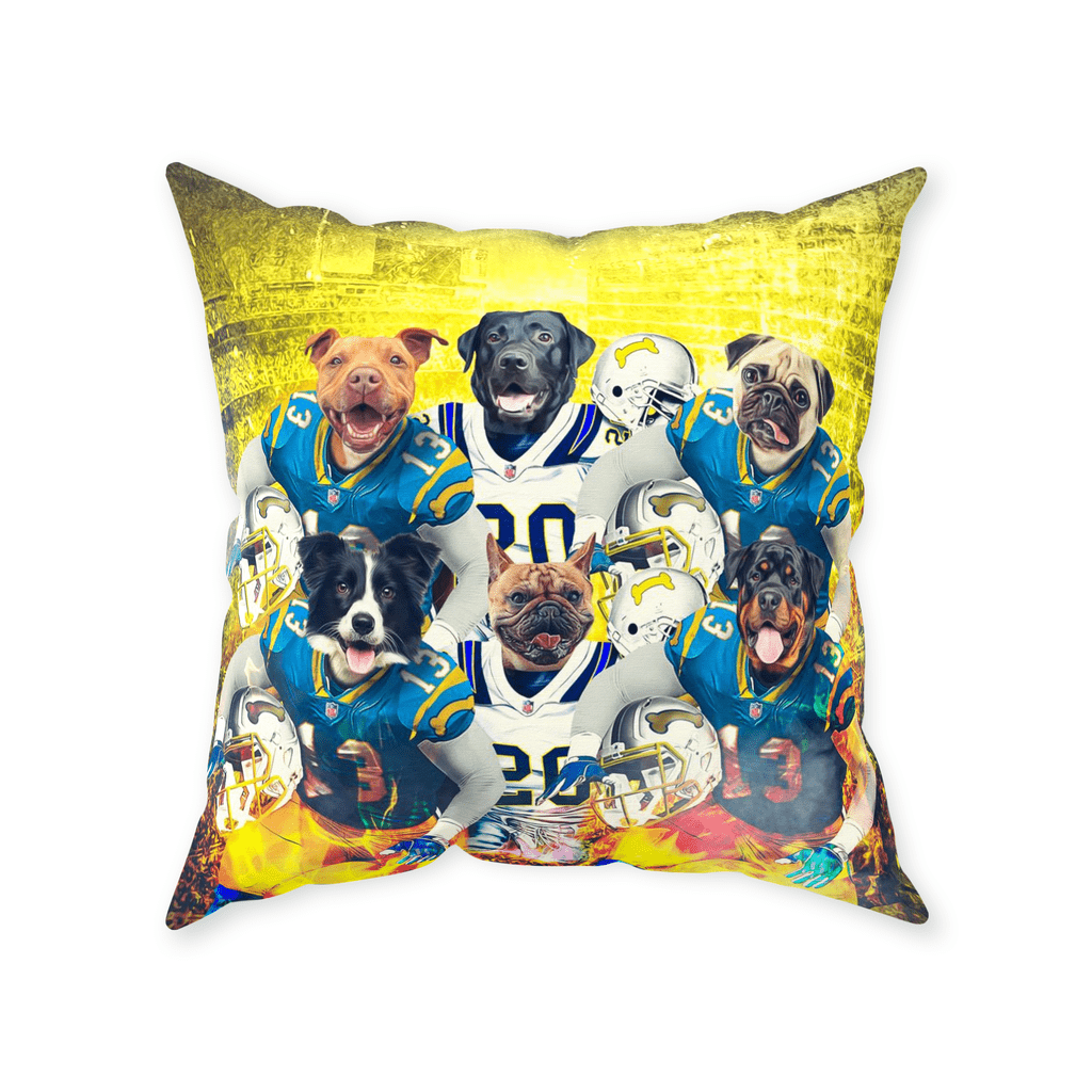 &#39;San Diego Doggos&#39; Personalized 6 Pet Throw Pillow