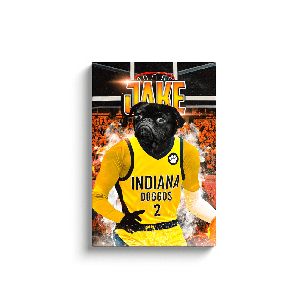 &#39;Indiana Pacers Doggos&#39; Personalized Pet Canvas