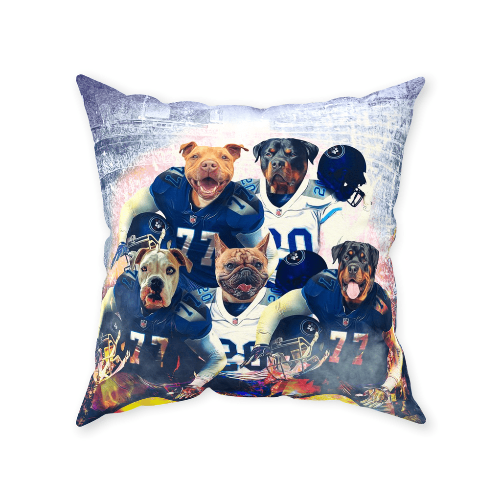 &#39;Tennessee Doggos&#39; Personalized 5 Pet Throw Pillow