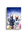 'Indianapolis Doggos' Personalized 2 Pet Canvas