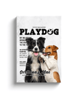 'Playdog' Personalized 2 Pet Canvas