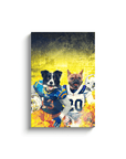 'San Diego Doggos' Personalized 2 Pet Canvas