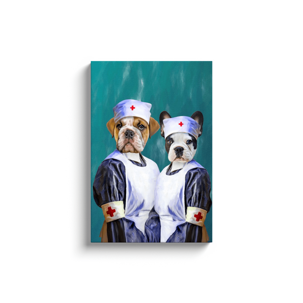 &#39;The Nurses&#39; Personalized 2 Pet Canvas