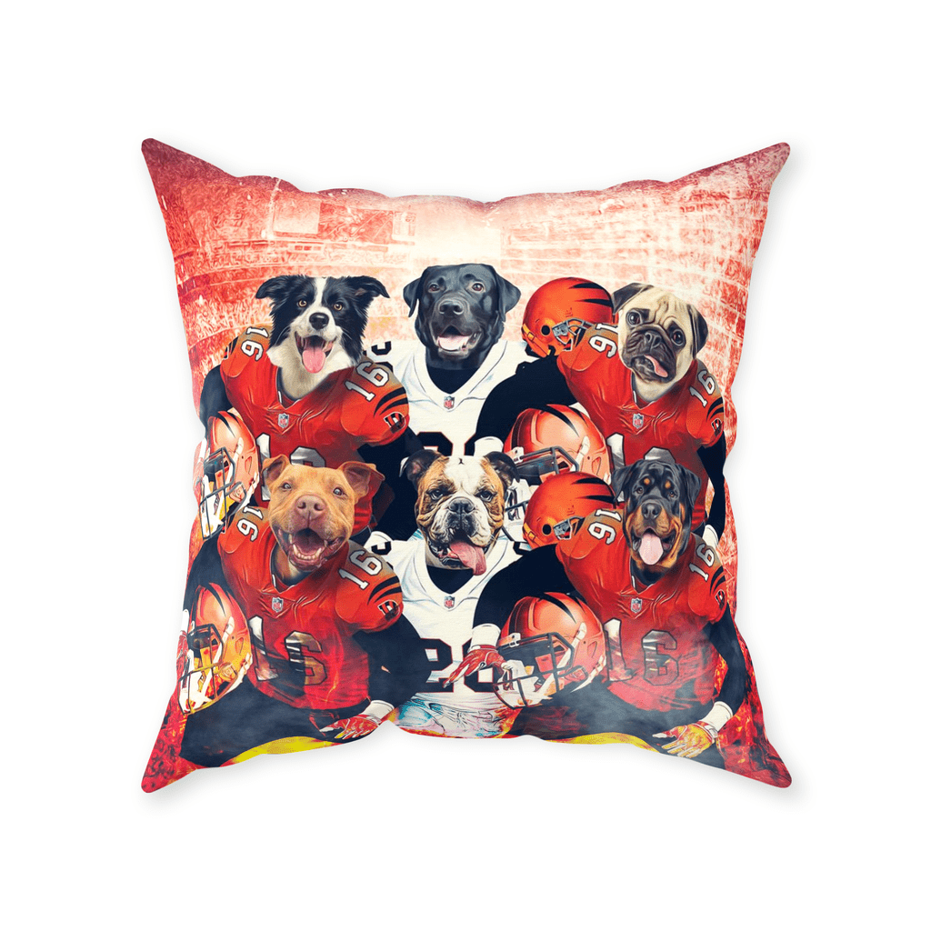 &#39;Cincinnati Doggos&#39; Personalized 6 Pet Throw Pillow