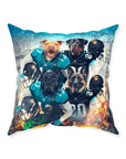 'Jacksonville Doggos' Personalized 4 Pet Throw Pillow