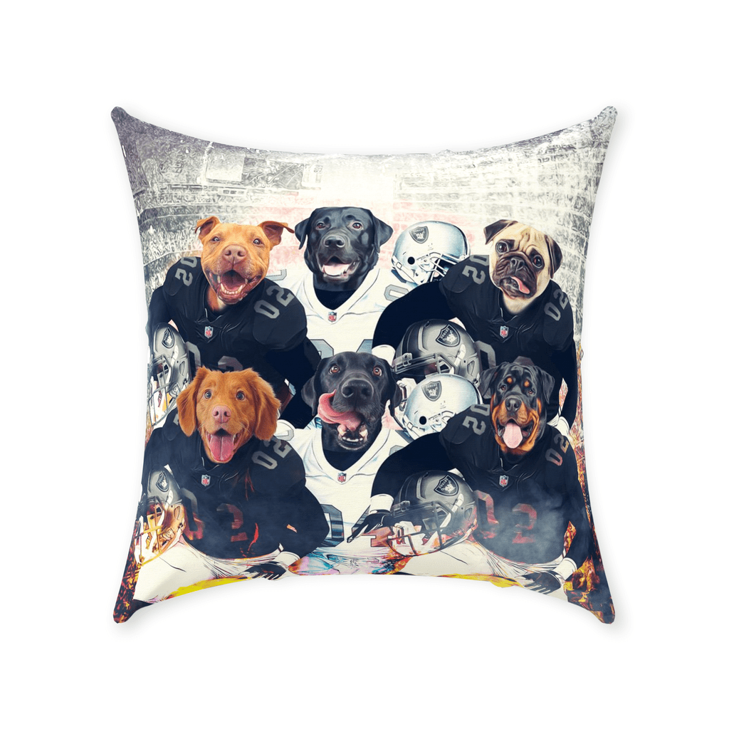 &#39;Oakland Doggos&#39; Personalized 6 Pet Throw Pillow